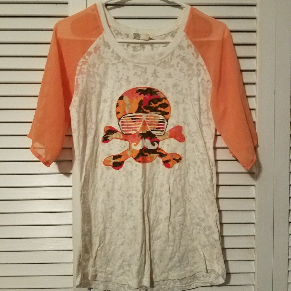 Skull with glasses and mustache shirt